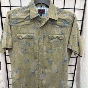 Roper Green and Blue Casual Button Down Shirts